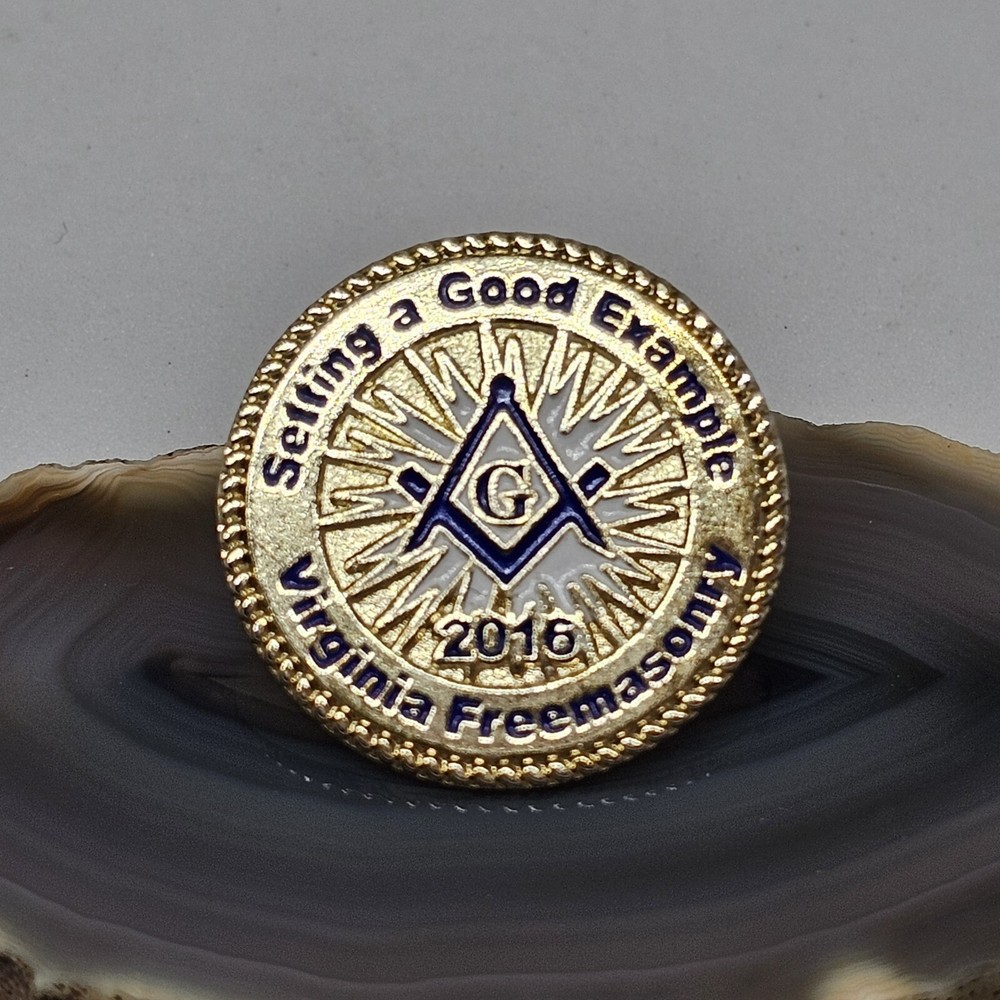 Virginia Freemasonry "Setting a Good Example" James Litten Lapel Pin 2016