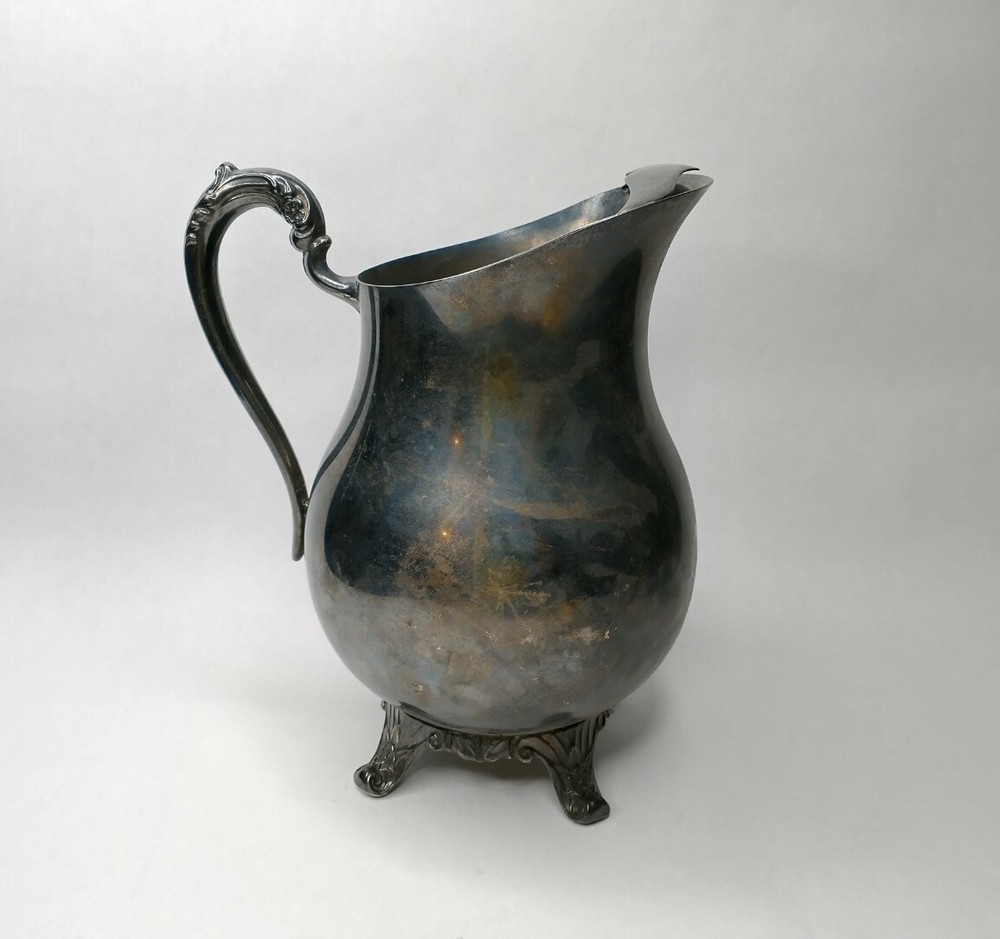 F B Rogers Silver Company Silver Pitcher Handle & Footed