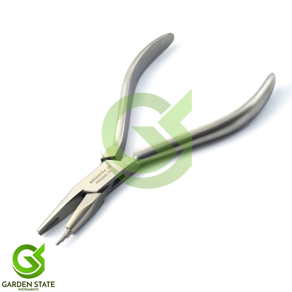 Tweed Loop Forming Plier Concave Beak Serrated Dental Wire Bending Instruments