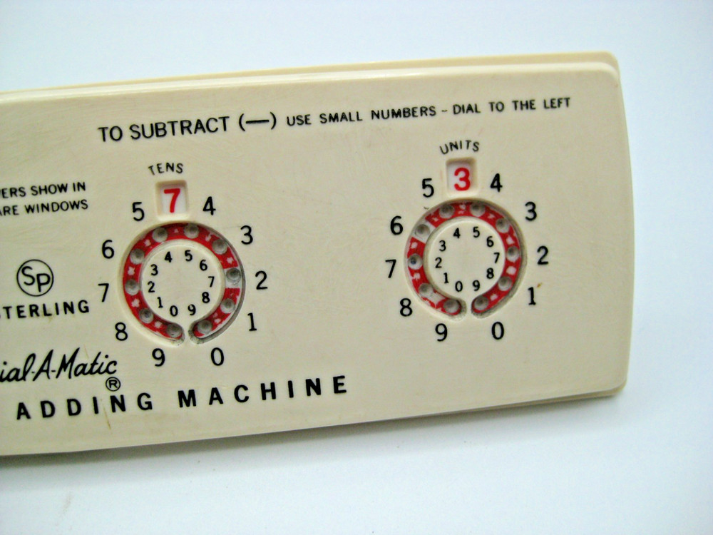Vintage Sterling #565 Dial-A-Matic Automatic Mechanical Adding Machine