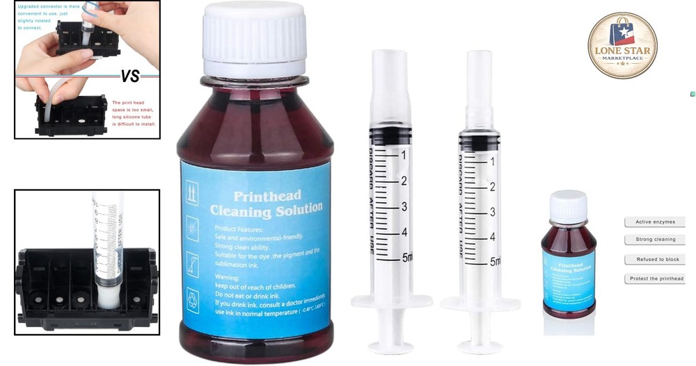 Professional Printhead Cleaner Kit 100ml for Optimal Inkjet Printer Performance