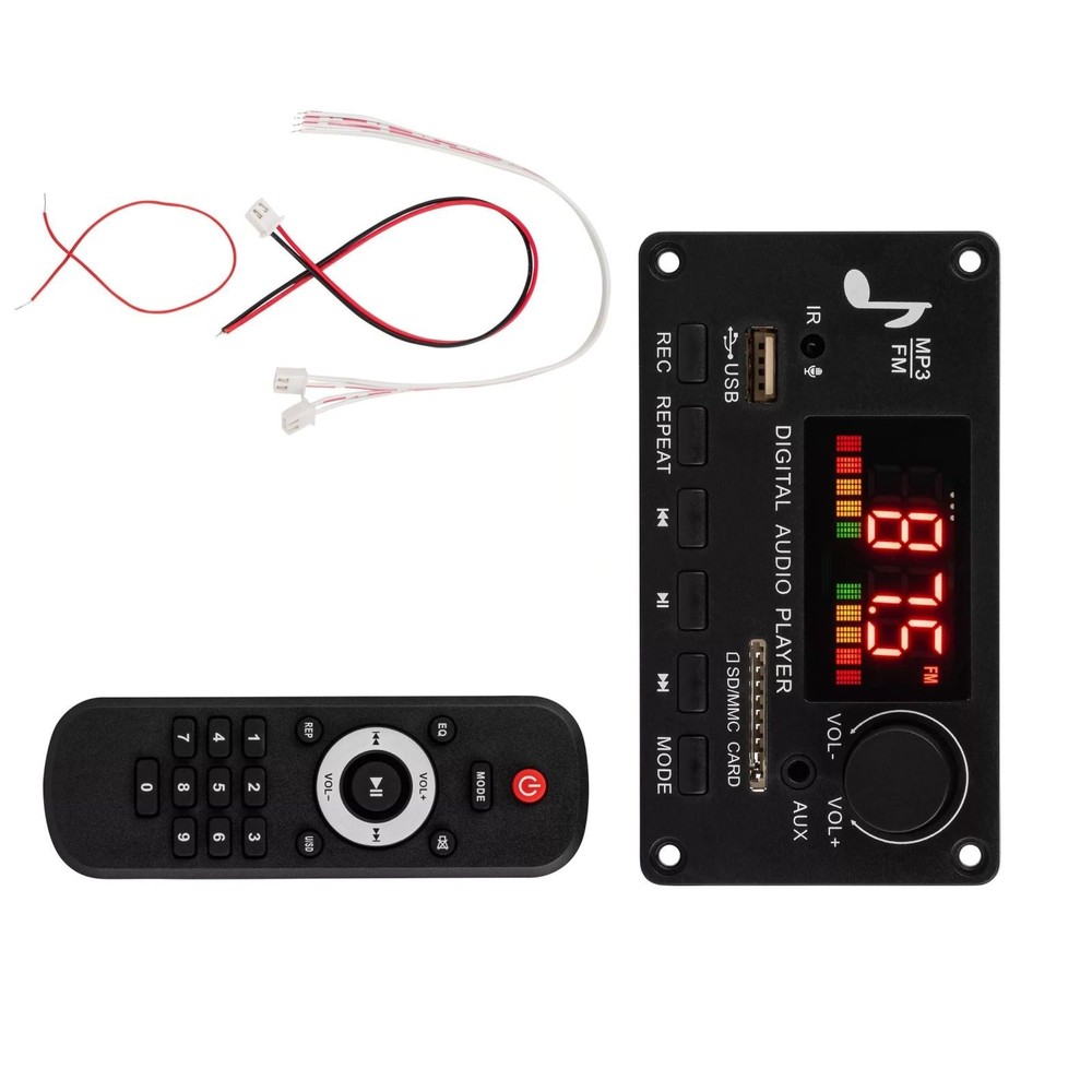 Audio Decoder Board 2*40W Amplifier Module MP3/WMA/WAV/FLAC/APE FM Radio