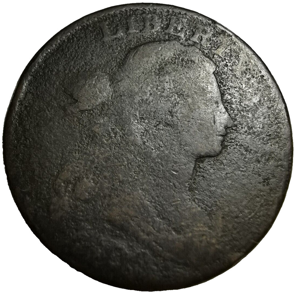 1802 US Draped Bust Large Cent Coin S-231
