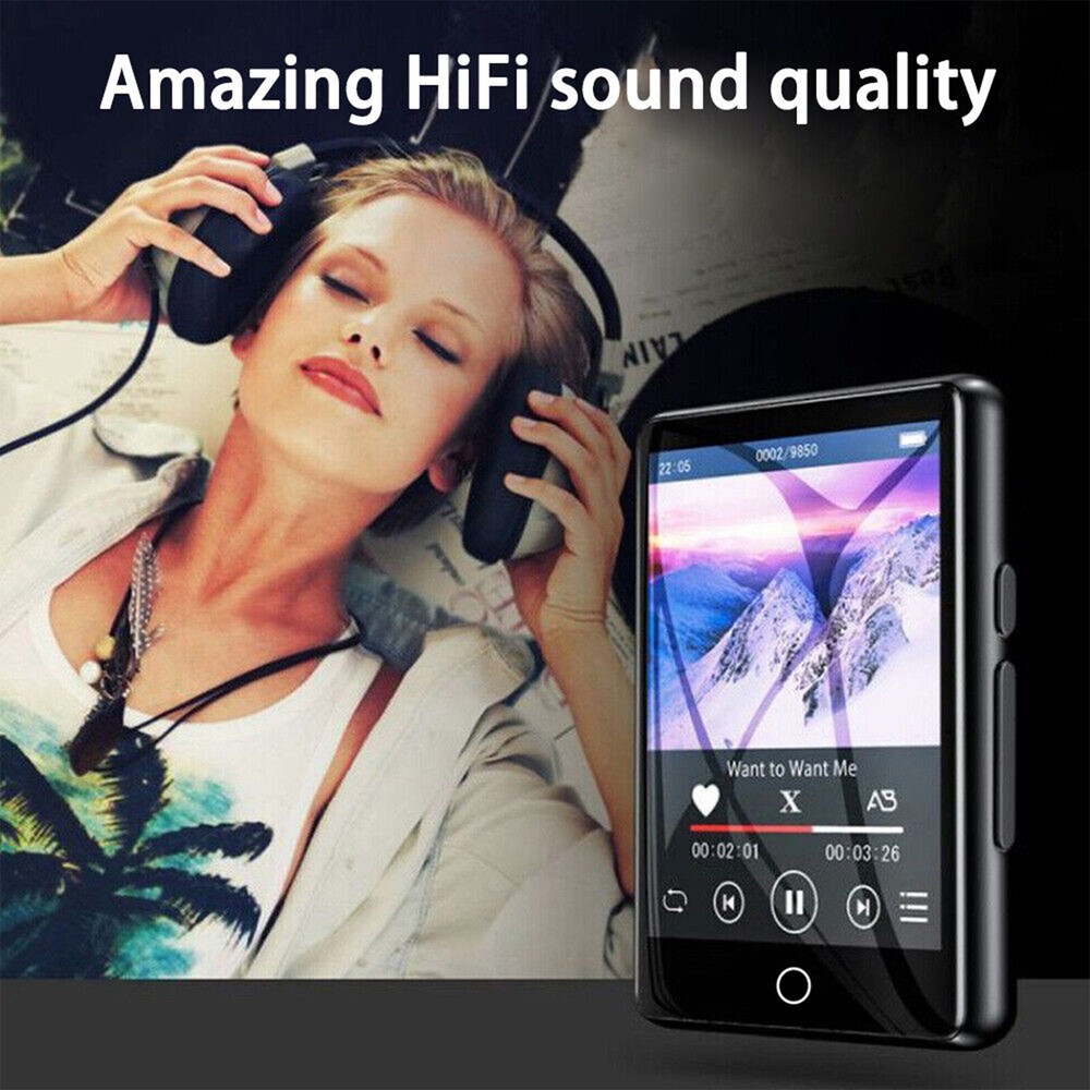Ultra-thin Full Screen MP3 Player Portable Bluetooth Touch Music Player