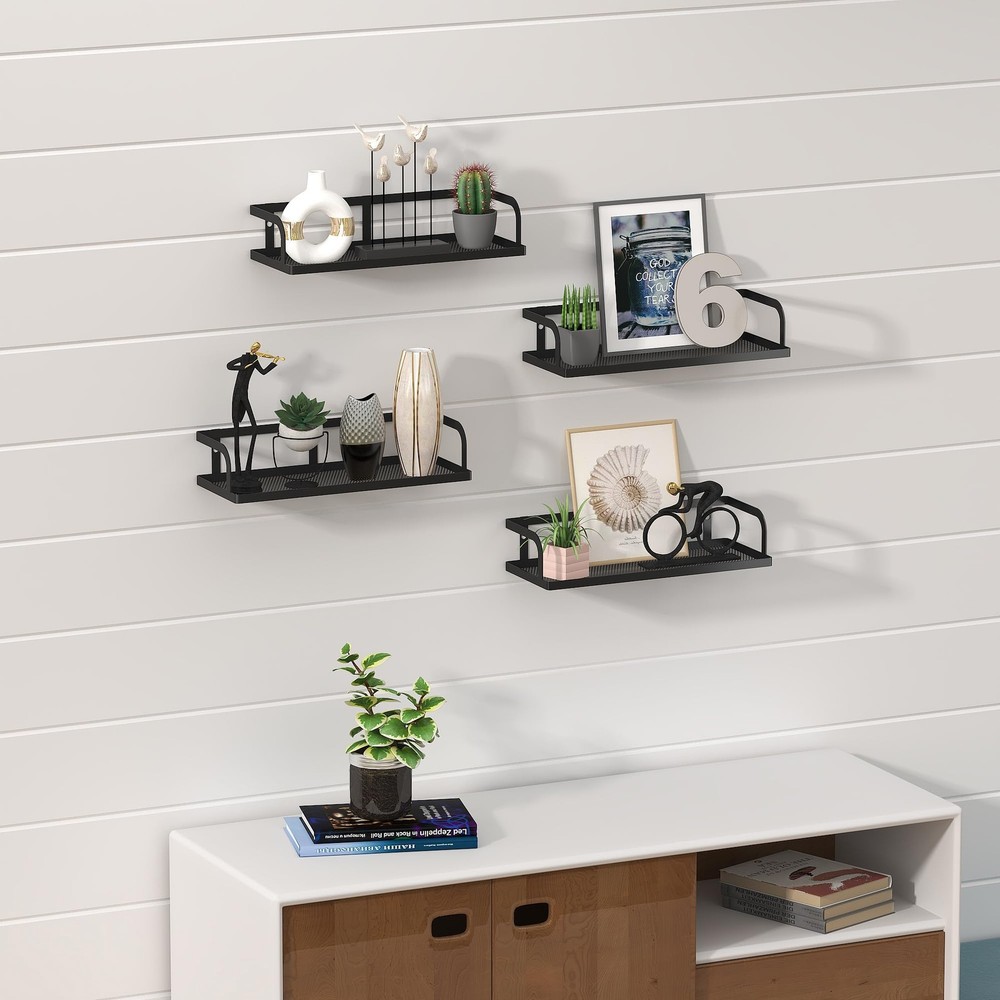 Metal Wire Storage Baskets with Open Front, Multi-Purpose Organizer Bins with...