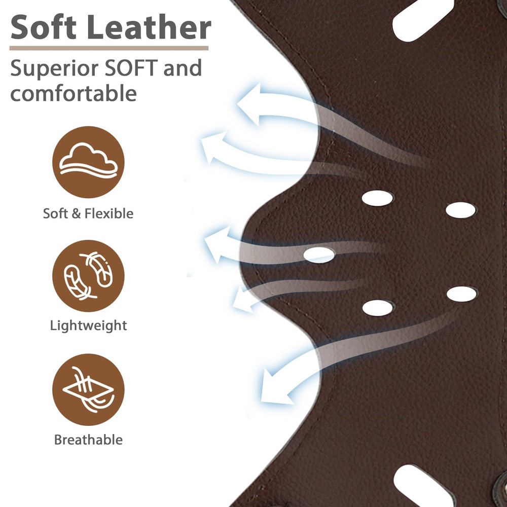 Dog Muzzle Leather, Soft Secure Anti-Barking Leather Muzzle for Large Sized D...