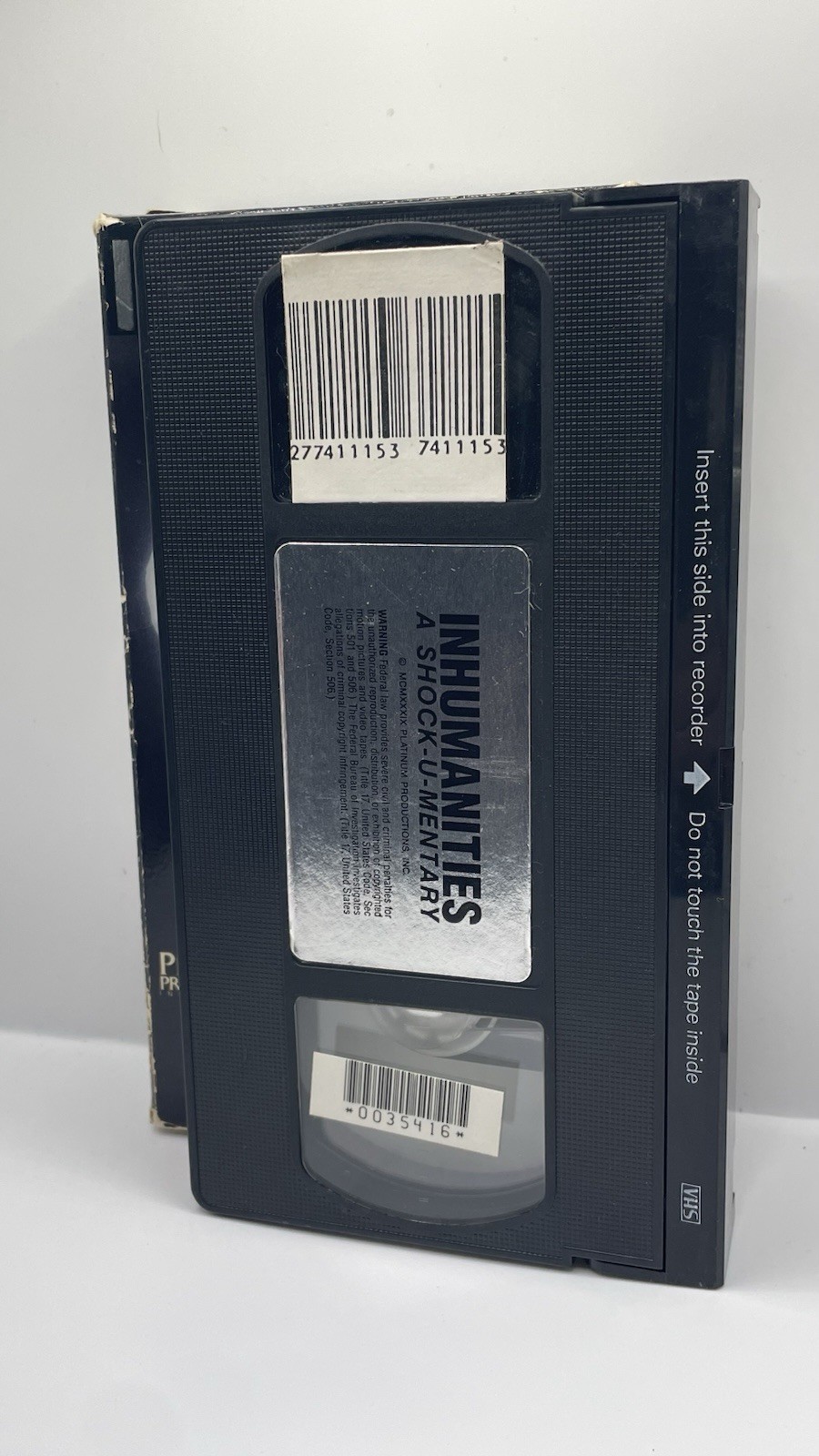 INHUMANITIES VHS The Ultimate Death Experience Slipcover Rare Live Footage Gore