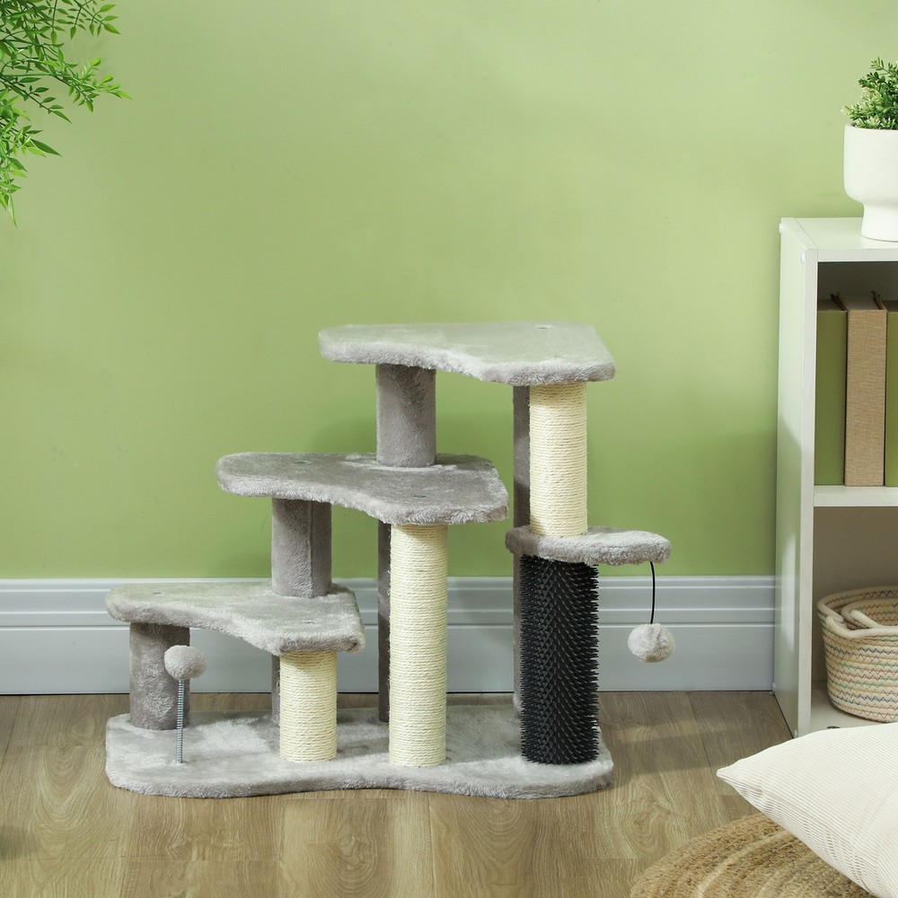2 in 1 Cat Tree Tower Pet Stairs with Scratching Tickling Post