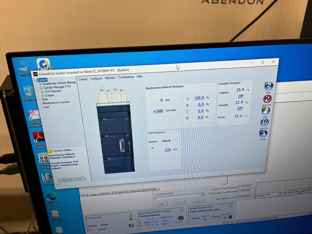 Waters Acquity H-Class UPLC System w/ TUV Detector + Computer #18166