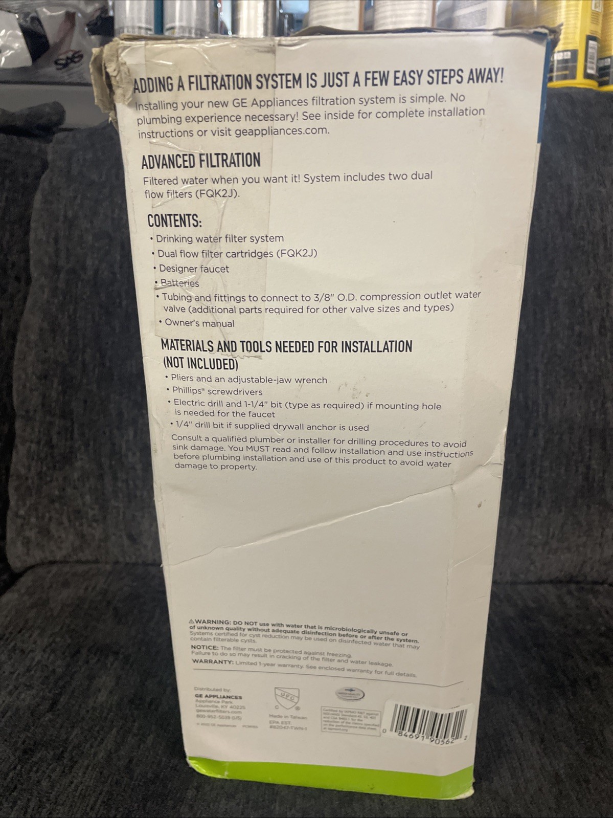 GE GXK255TBN Under Sink Water Filtration System w/ Faucet FQK2J filters.NEW