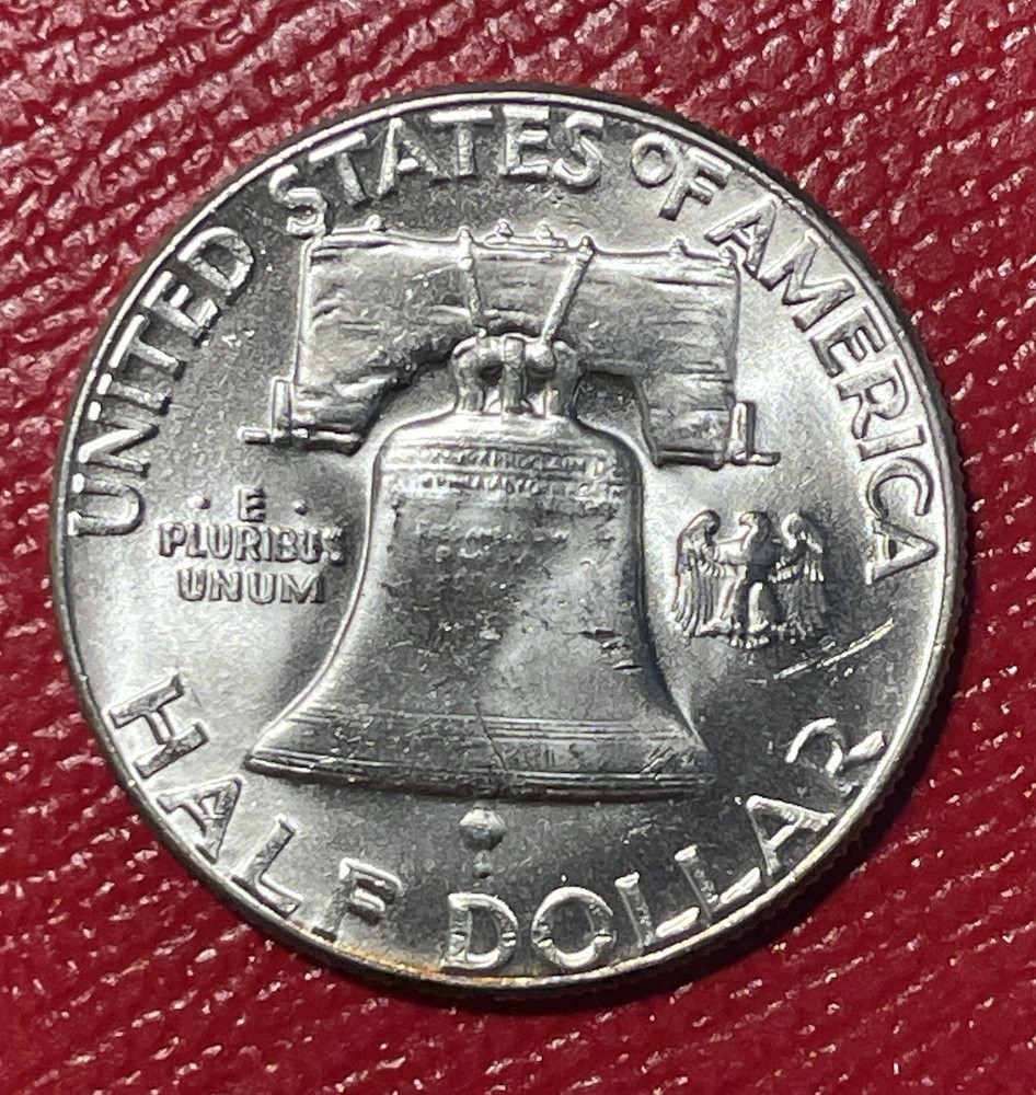 1954 P Franklin Silver Half Dollar, Choice to Gem Uncirculated.