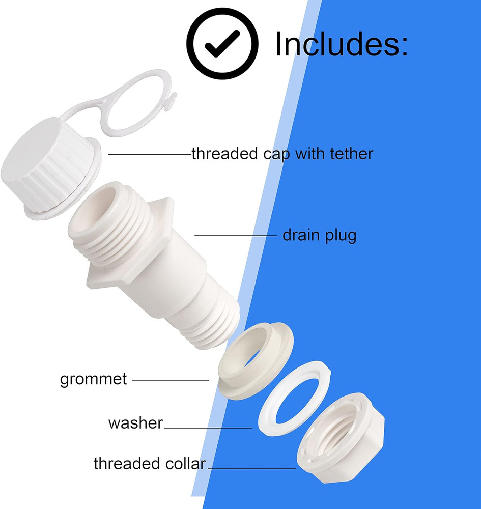 Cooler Drain Plug, Cooler Replacement Threaded Drain Plug for Igloo Cooler Ic...
