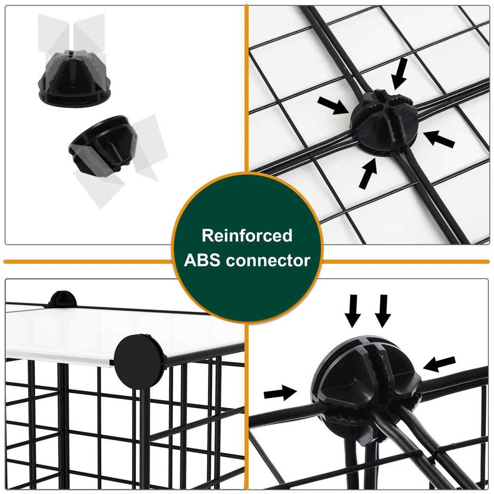 6 Cube Storage Wire Closet Organizers DIY Stackable Storage Shelves Bookcase ...