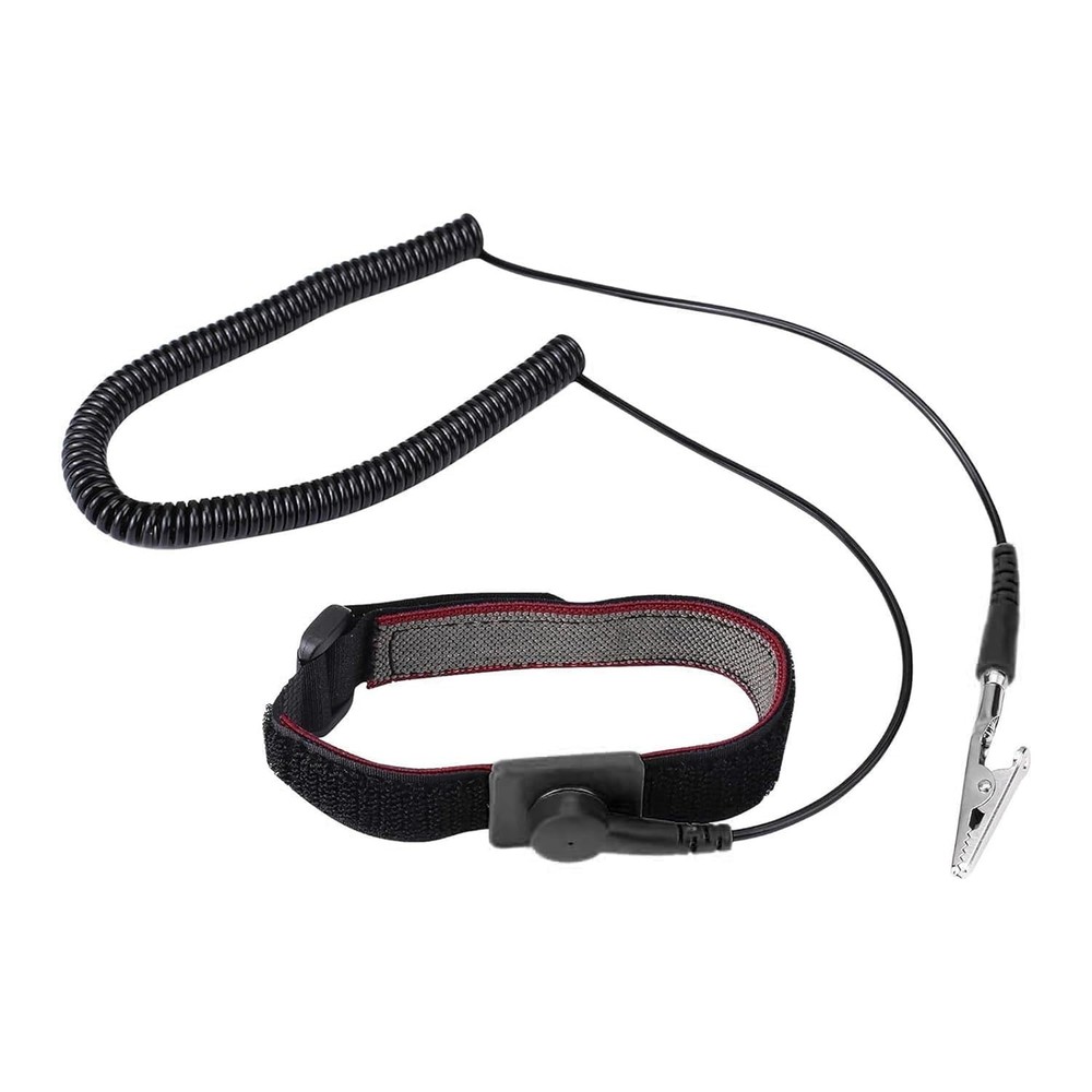 Durable Anti Static Wrist Strap with Long Cable - Essential for Electronics Red