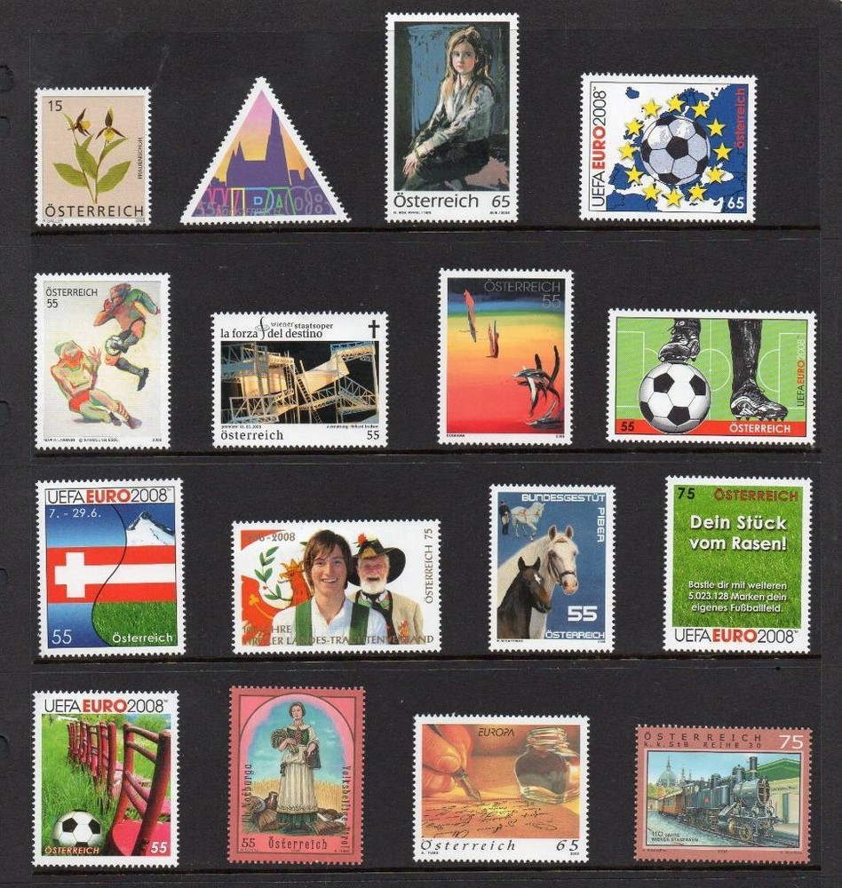 AUSTRIA MNH 2008 SINGLE STAMP SELECTION  ( 2 SCANS)
