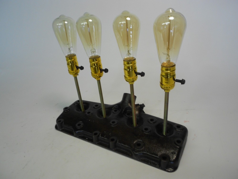 Rustic "Ford Flathead" Overhead Beam Dining Lamp