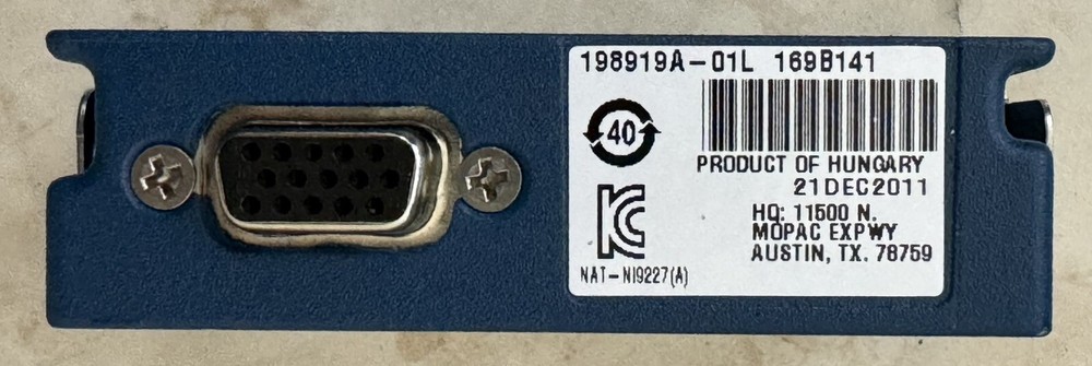 National Instruments NI-9227 Analog Input Module +/- 250Vrms 24bit