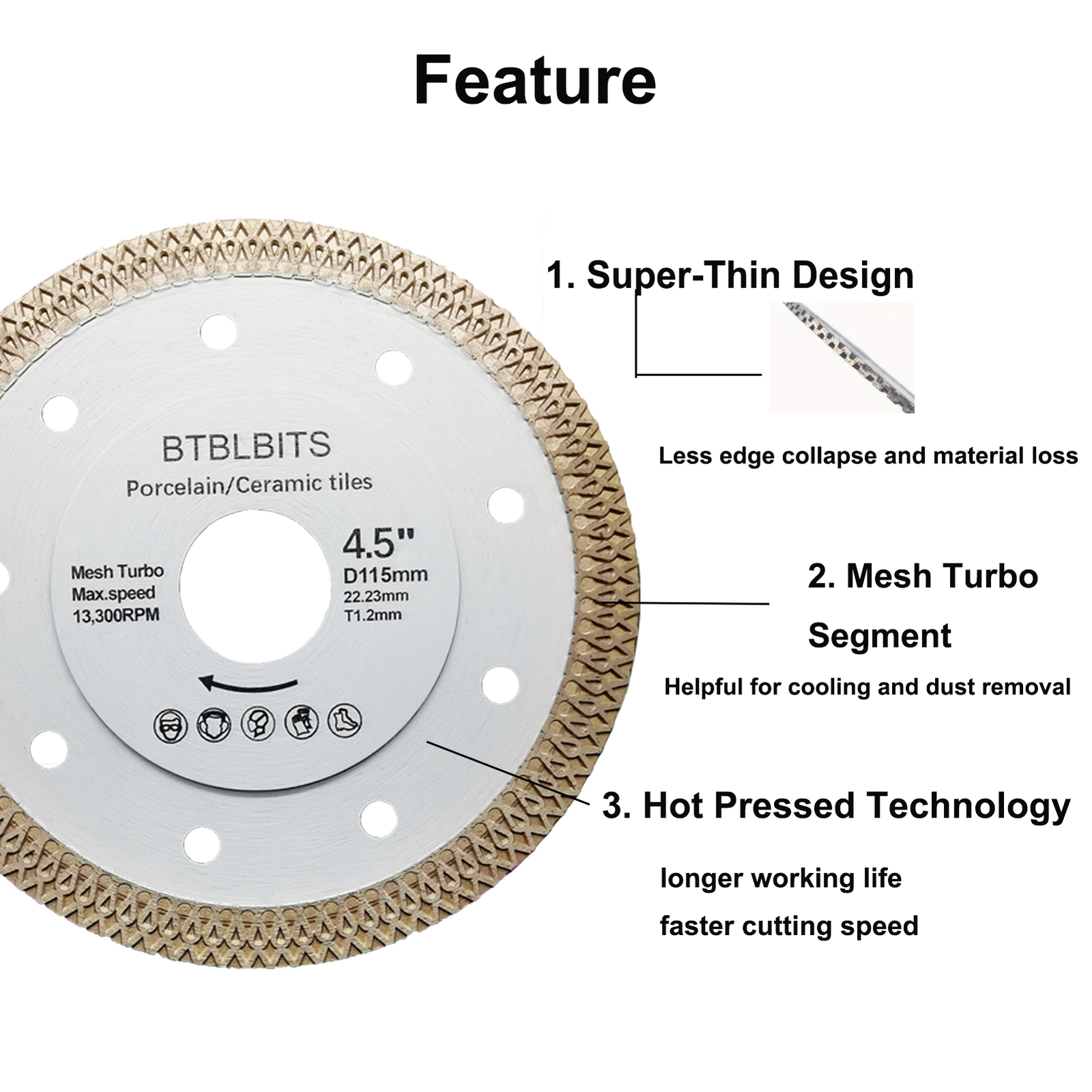 Diamond Core Drilling Bit Set Hole Saw Kit Ceramic Tile Porcelain Saw Cut Blades