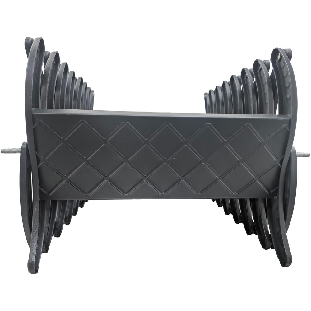6.73ft 8-Step Wall-Mounted Folding Stair440Lbs Black Pull Down Telescopic Ladder