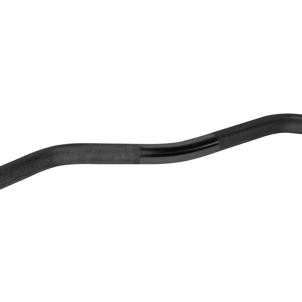 Barbell Standard Threaded Solid Easy Curl Bar, 47-Inch, Black