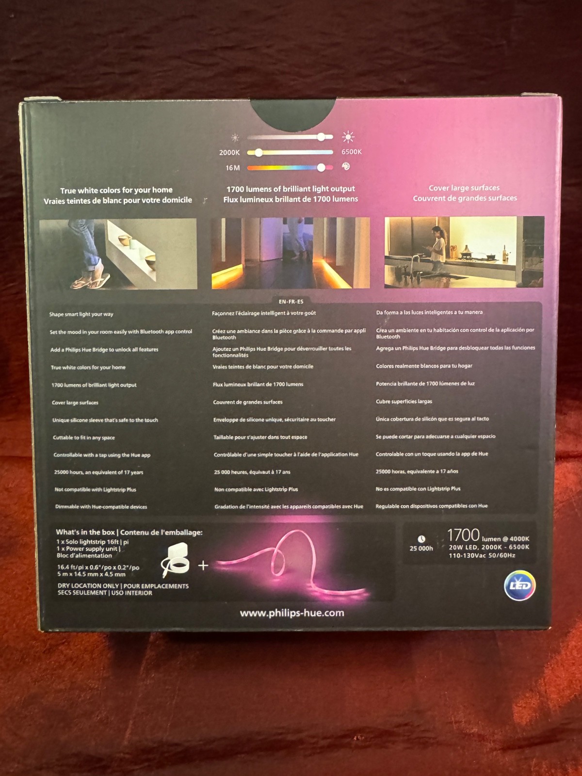 *Read* Philips Hue White and Color Ambiance 5m (16.4 ft) Lightstrip