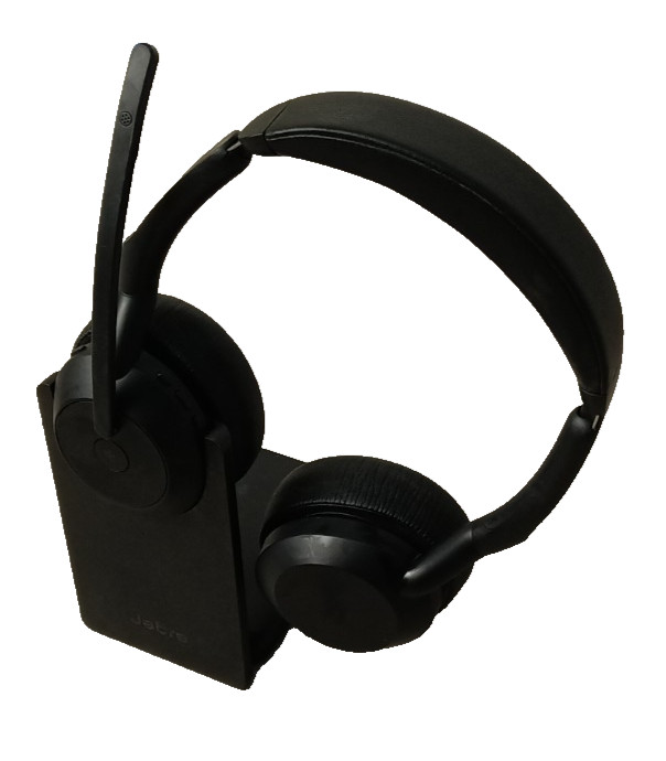 Jabra Evolve2 55 Stereo Wireless Bluetooth Headset with Charger Stand
