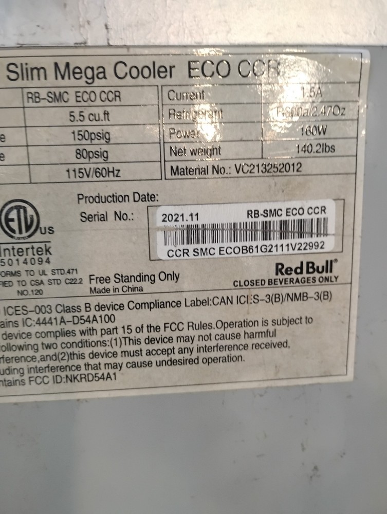 red bull mini slim fridge