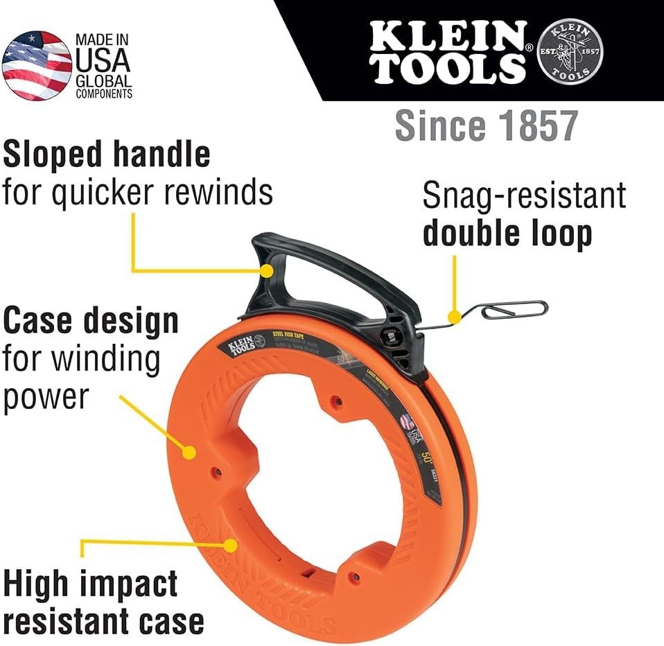 Electrical Wire Puller Tool 50ft Steel