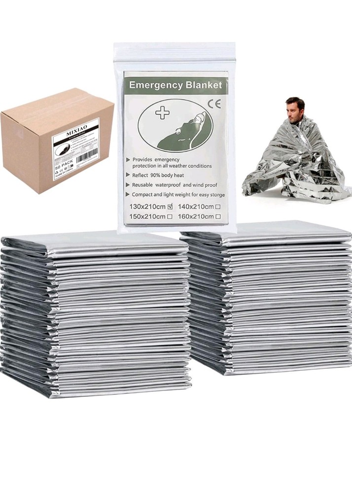 Emergency Mylar Thermal Blankets -Space Blanket 10 pack