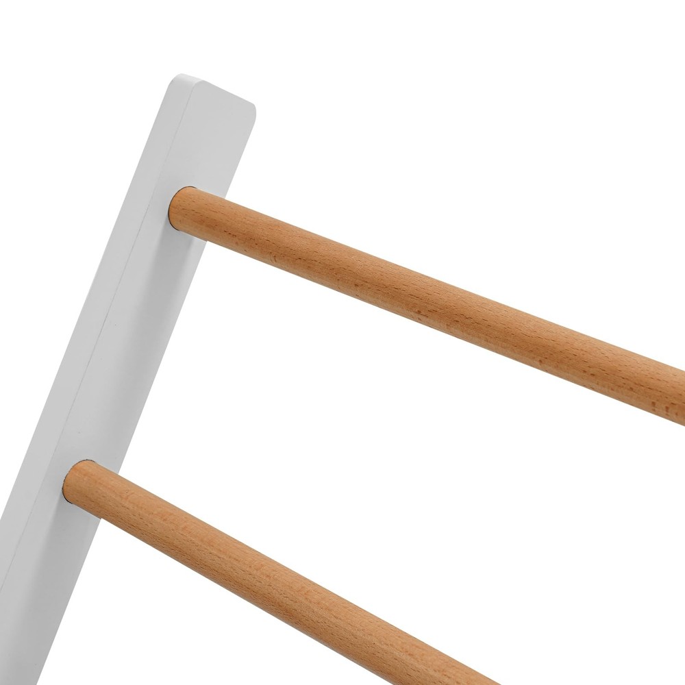 Wall-Mounted Foldable Clothes Drying Rack - Solid Wood Indoor Laundry Organiz...