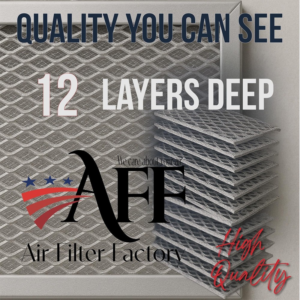 12-Layer Filter Factory 5" x 7.5" Pull Tab Microwave Grease Filter Replacemen...