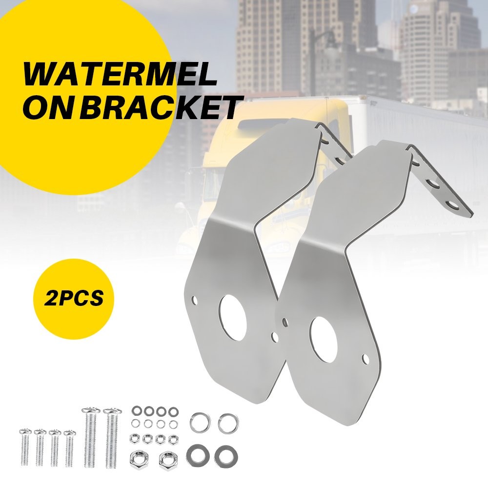 2 Watermelon Mirror Turn Signal Angled Bracket Stainless - Light Not Include US