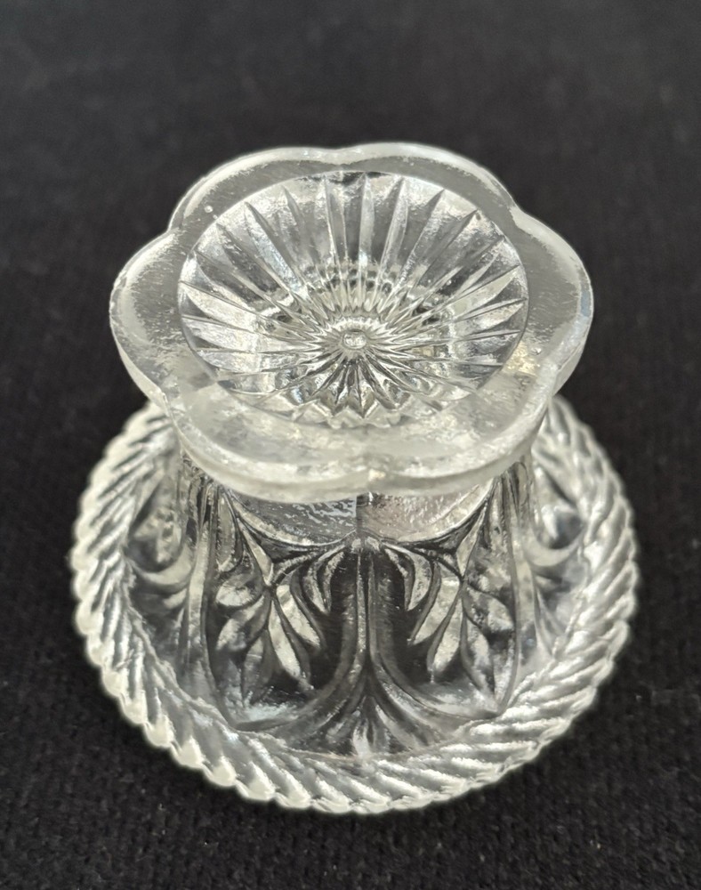 Flint Glass Master Salt ARCHED LEAF EAPG Victorian Pattern