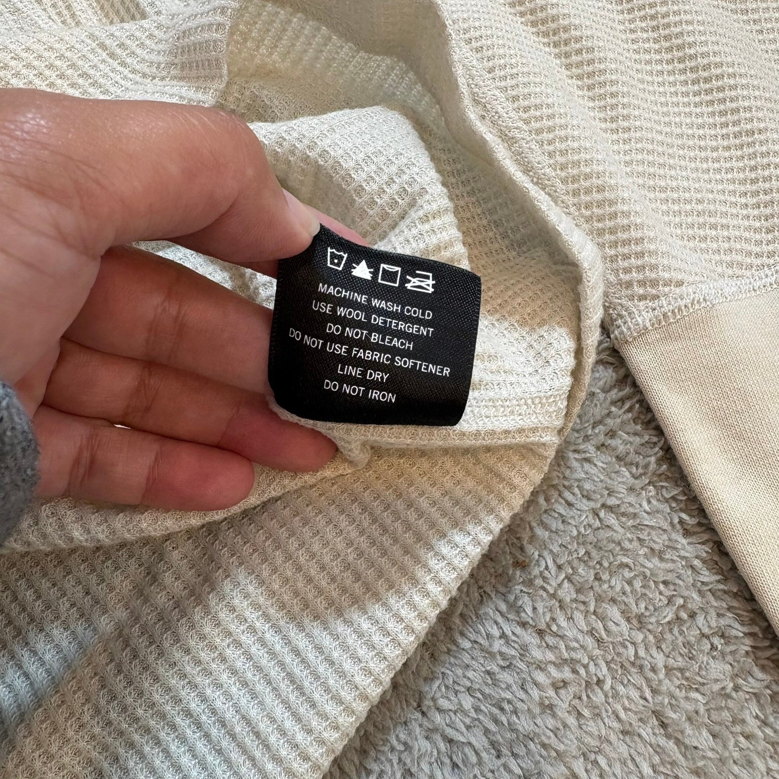 Triple Aught Design TAD Merino Wool Waffle Knit Thermal Shirt Mens L Made USA