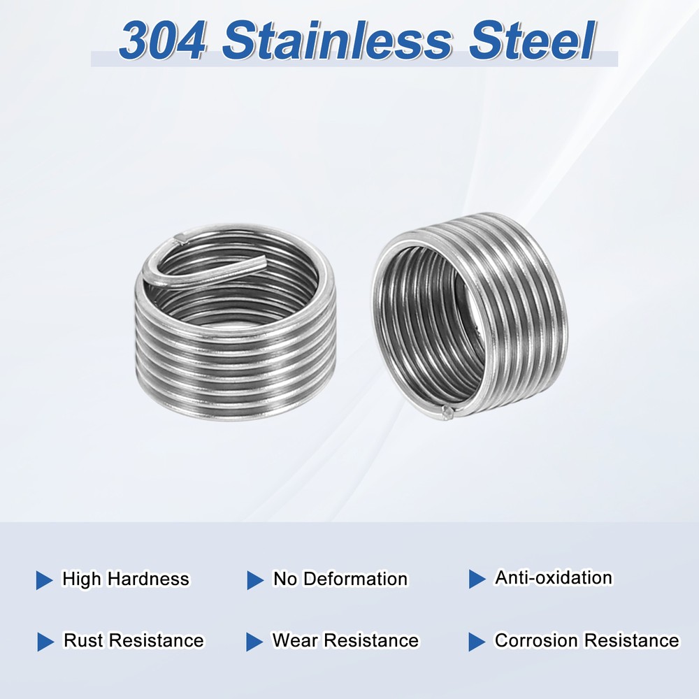 20pcs Wire Thread Inserts 3/8-24 UNF 1D 9.5mm Helical Threaded Sleeve