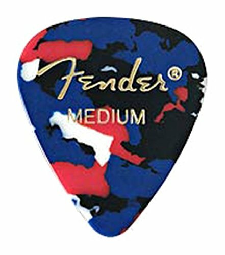 Fender 351 Classic Celluloid Guitar Picks - CONFETTI, MEDIUM - 12-Pack (1 Dozen)