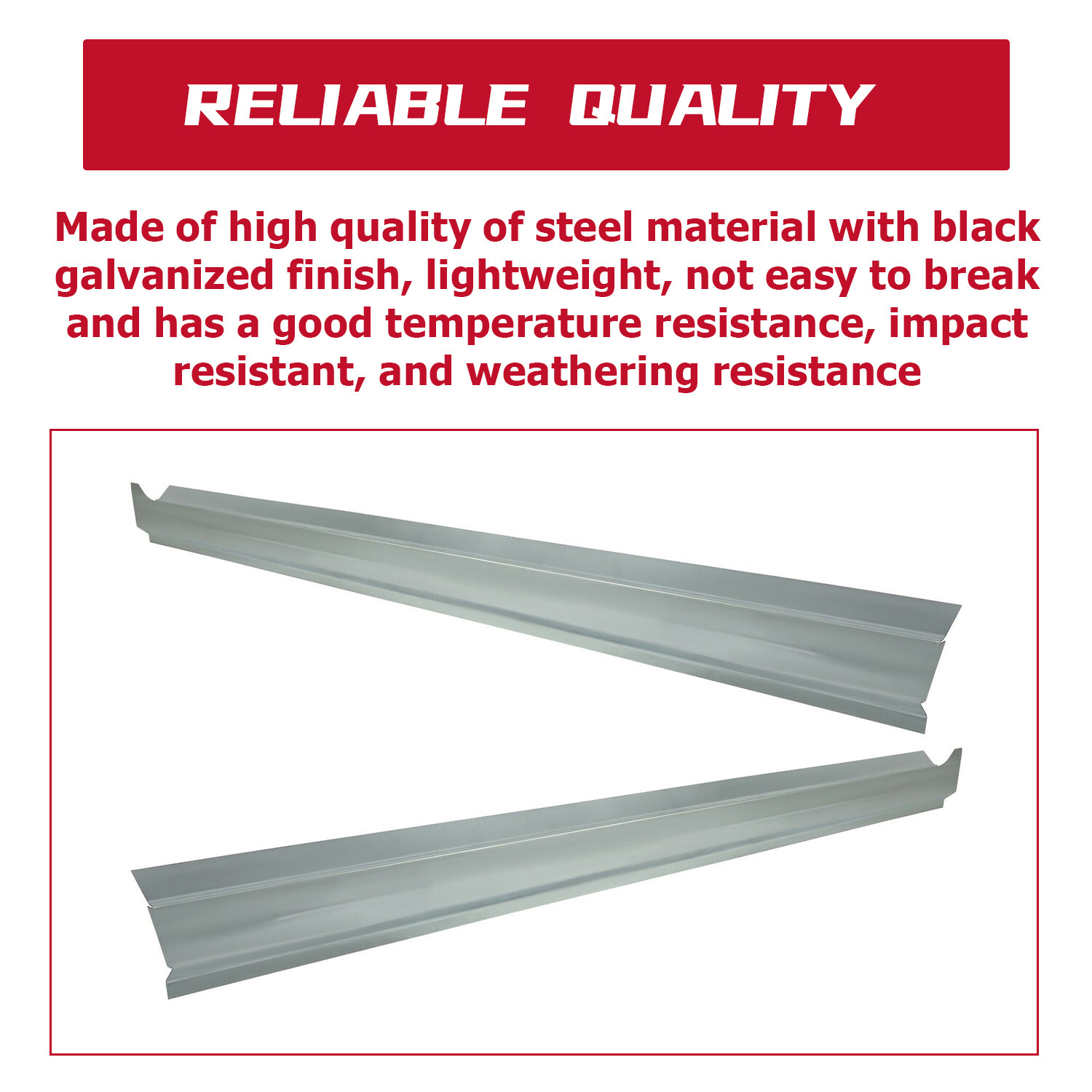 Slip-on Rocker Panels PAIR For 09-18 Dodge Ram 1500 2500 3500 Crew Cab 4DR Truck