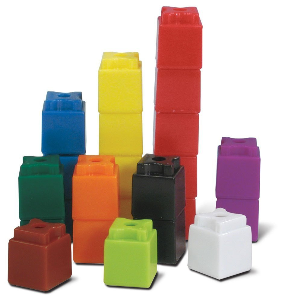 Interlocking Unilink Cubes, Plastic Cubes for Early Math, Connecting Cubes for K