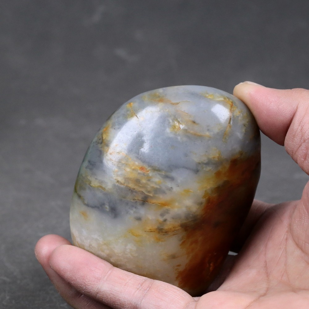 408G Certified 100% Hetian jade(Nephrite) Raw stone 和田玉青花原石