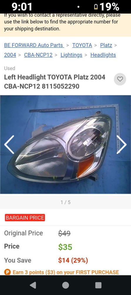 For 2009 FREIGHTLINER SPRINTER 3500 HEADLIGHT Left ,  FL