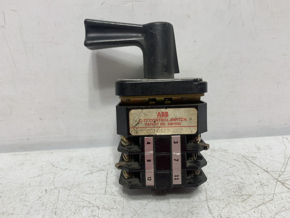 ABB C77-3001-6EF2-3002 Rotary Cam Control Switch Voltmeter