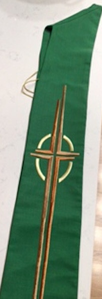 Green priest's stole