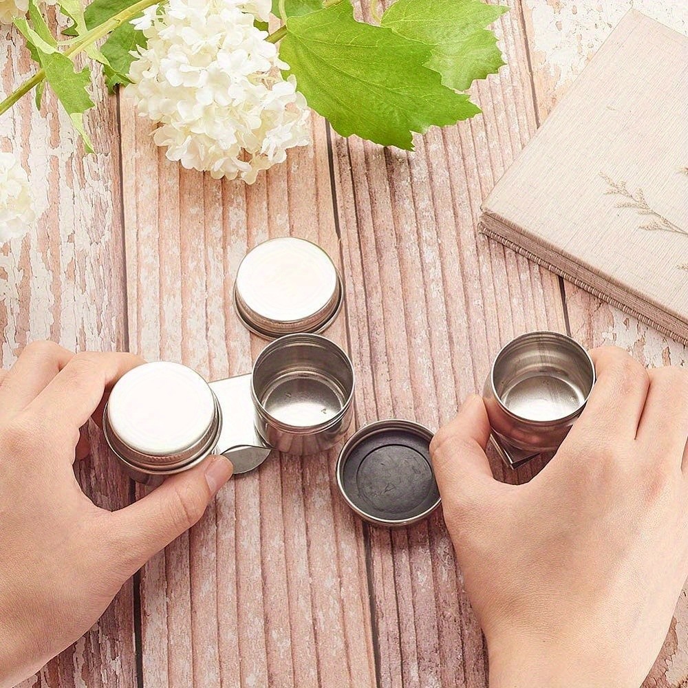 1set Stainless Steel Colour Modulation Bead Containers Column