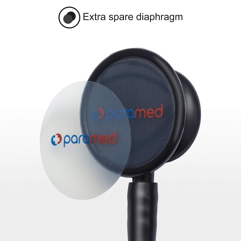Versatile 360° Dual-Head Stethoscope with 4 Eartips & Extra Diaphragm - 29.5in