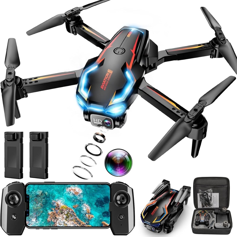 Professional 2K HD FPV Drone for Beginners, 2 Batteries