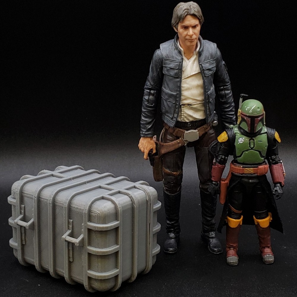 CUSTOM CARGO CRATE for 6" 1:12 STAR WARS GI JOE FIGURE DIORAMA (D60)