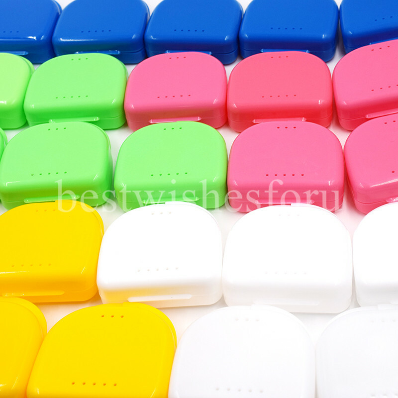 Dental Orthodontic Retainer Denture Storage Case Box Mouthguard Container