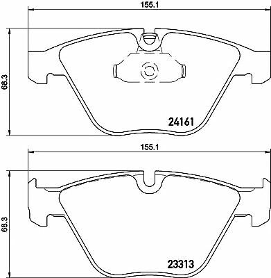 TEXTAR Front Axle BRAKE PADS SET for BMW 3 (E90) 330d 2004-2011