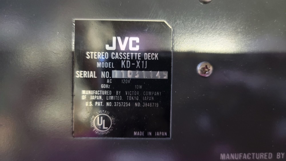 JVC KD-X1J Stereo Cassette Deck