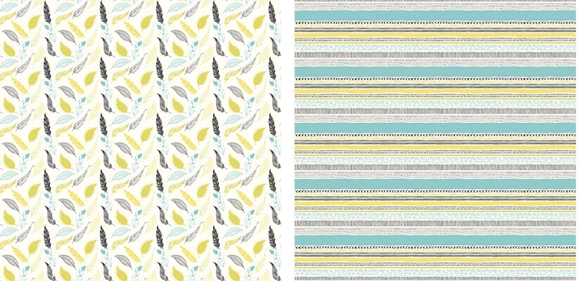 Bohemian - Boho Feathers, scrapbook paper, DS, Ella & Viv EAV1149
